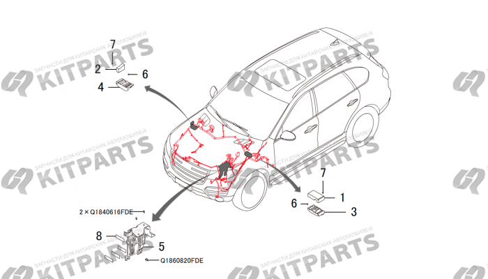 Проводка - клипсы Haval H8