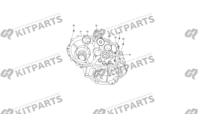 Корпус КПП передний FAW